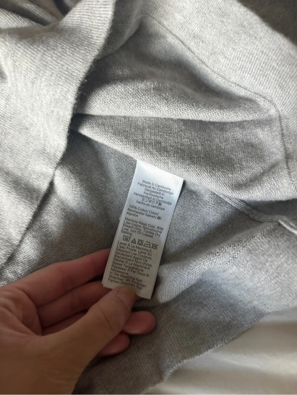 J.Crew Re-Imagined 100% Cotton Crewneck Sweater Men XL Gray Lightweight Knit